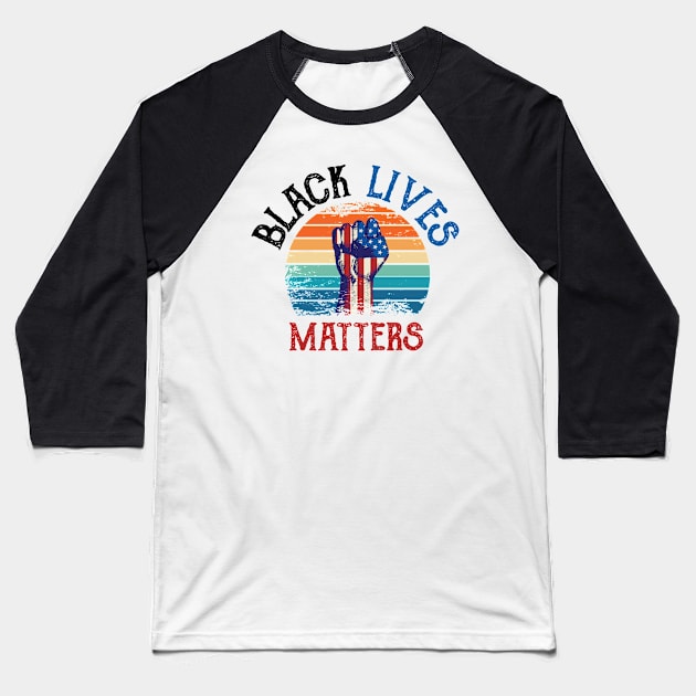 Black Lives Matter stop racism Baseball T-Shirt by Gaming champion